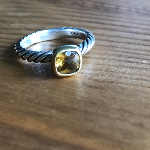 David Yurman Jewelry - Genuine David Yurman Sterling/18k Citrine Ring